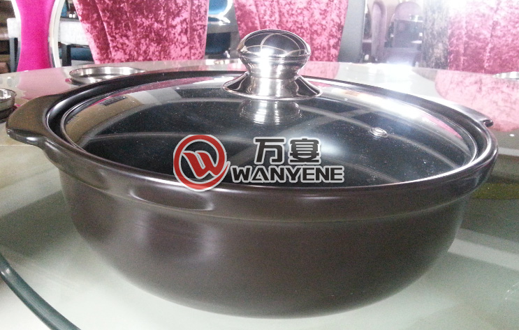 黑色火锅电磁炉陶瓷锅-传统升级电磁炉用陶瓷锅